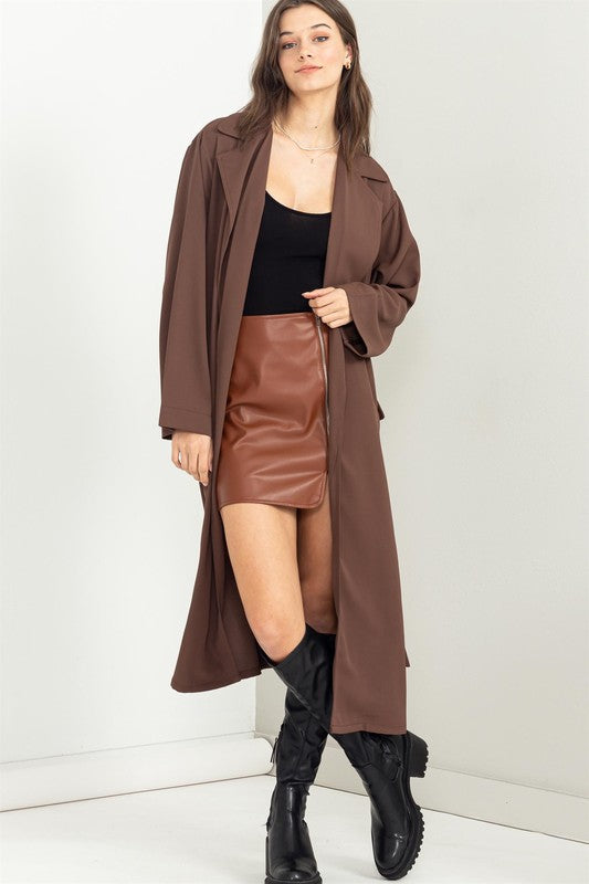 Keep Me Close Belted Coat