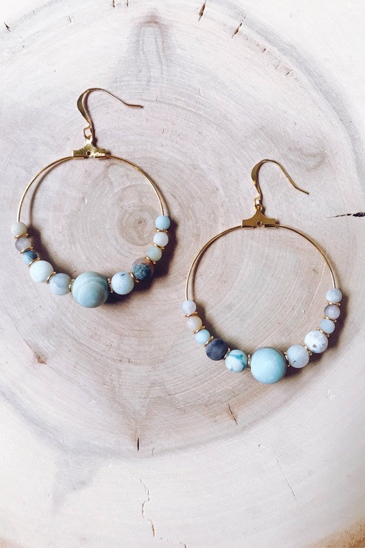 Missy Gemstone Hoop Earrings