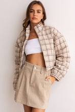 Load image into Gallery viewer, Casey Plaid Puffer Jacket
