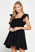 Load image into Gallery viewer, Noir Eyelet Dress
