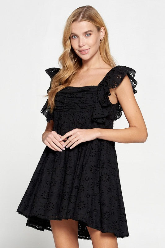 Noir Eyelet Dress