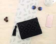 Load image into Gallery viewer, Kira Crochet Clutch - Black
