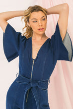 Load image into Gallery viewer, Right Me Up Denim Jumpsuit
